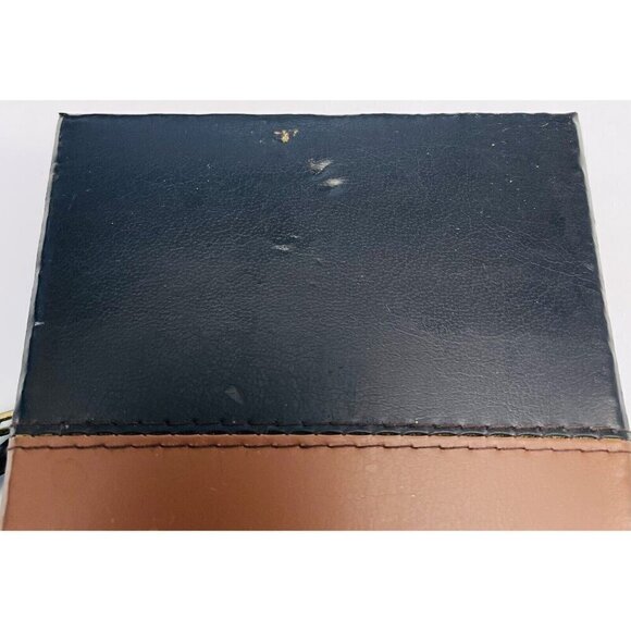 VTG 28pc DOMINO SET w/ Metal Brass Spinners Brown Faux Leather Carry Case *Read* - Picture 5 of 9